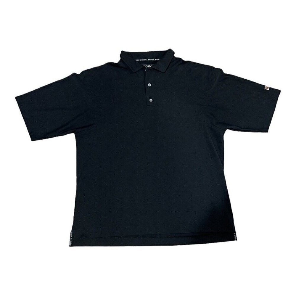 FootJoy Men's Polo Shirt Large Black Short Sleeves Golf